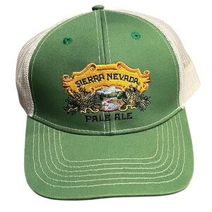 Sierra Nevada Pale Ale Green and White Mesh Adjustable Snap Back Hat Cap OSFM